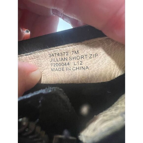 Frye Jillian Short Zip Leather Boots Black Sz 7 - Picture 10 of 12